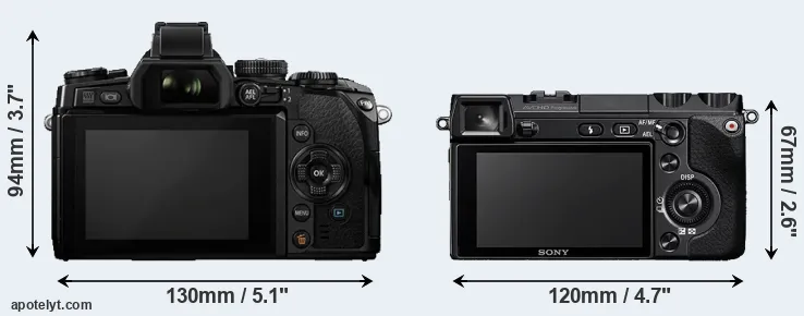 Comparison E-M1 or NEX-7 rear