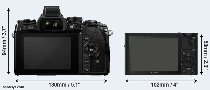 Comparison E-M1 or RX100 rear