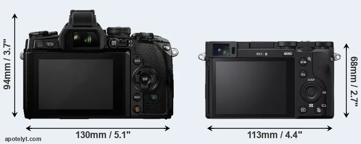 Comparison E-M1 or RX1R III rear