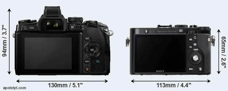 Comparison E-M1 or RX1R rear
