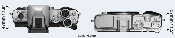 Compare E-M10 II versus E-P5 top