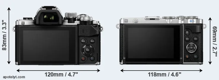 Comparison E-M10 II or E-P7 rear