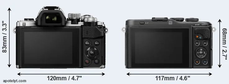 Comparison E-M10 II or E-PL10 rear
