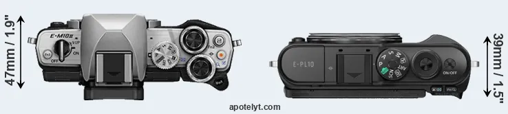 Compare E-M10 II versus E-PL10 top
