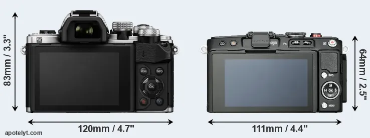 Comparison E-M10 II or E-PL6 rear