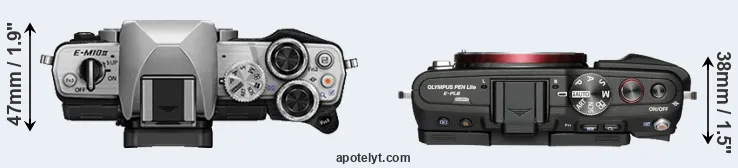 Compare E-M10 II versus E-PL6 top