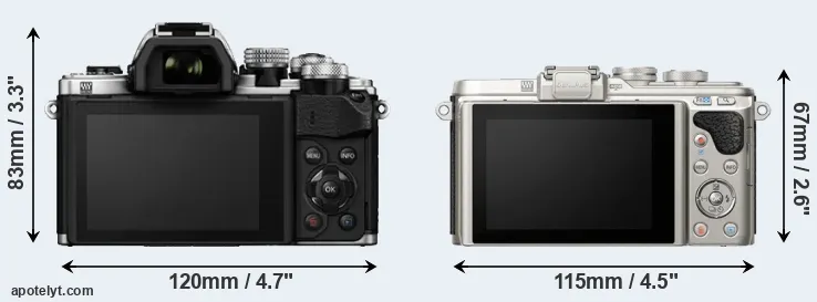 Comparison E-M10 II or E-PL8 rear