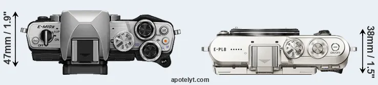 Compare E-M10 II versus E-PL8 top