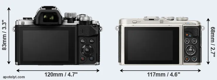 Comparison E-M10 II or E-PL9 rear
