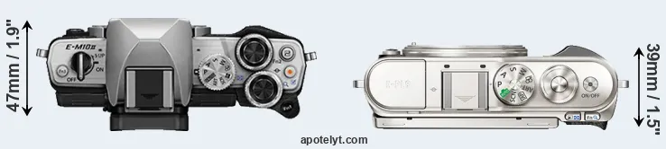 Compare E-M10 II versus E-PL9 top