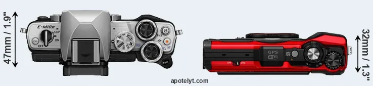 Compare E-M10 II versus TG-6 top
