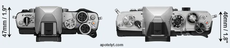 Compare E-M10 II versus OM-3 top