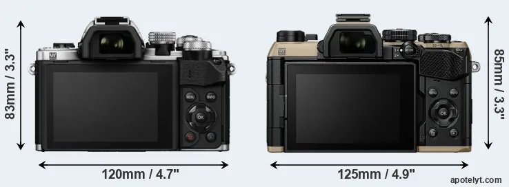 Comparison E-M10 II or OM-5 II rear