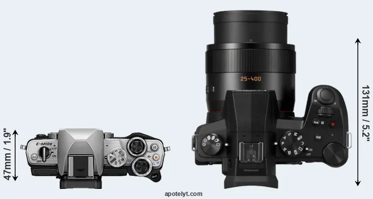 Compare E-M10 II versus FZ1000 II top