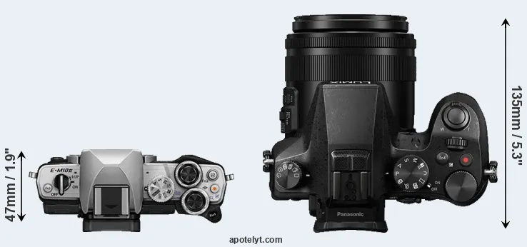 Compare E-M10 II versus FZ2500 top
