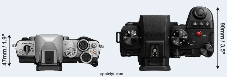 Compare E-M10 II versus G9 II top