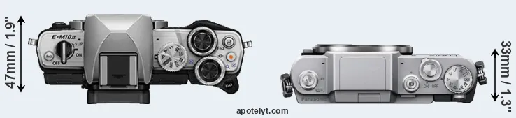 Compare E-M10 II versus GF7 top