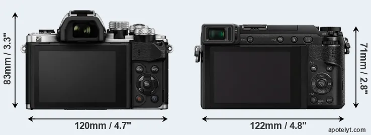 Comparison E-M10 II or GX85 rear