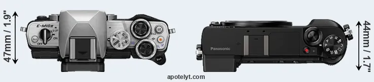 Compare E-M10 II versus GX85 top