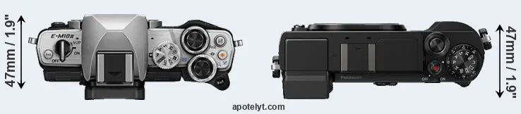 Compare E-M10 II versus GX9 top