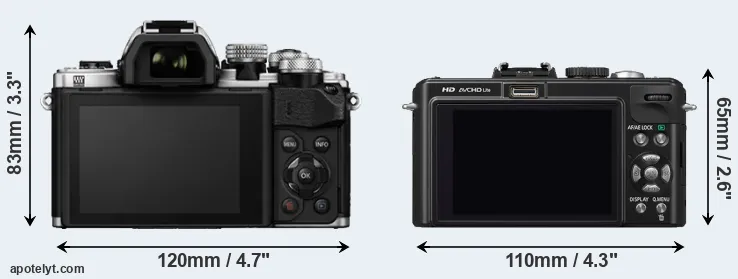 Comparison E-M10 II or LX5 rear