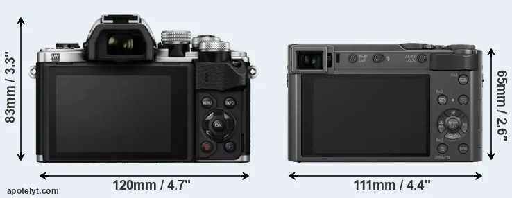 Comparison E-M10 II or ZS200 rear