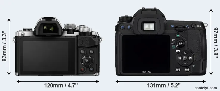Comparison E-M10 II or K-5 rear