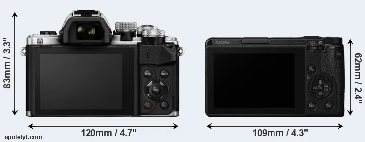 Comparison E-M10 II or GR III rear