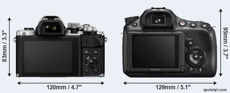 Comparison E-M10 II or A58 rear