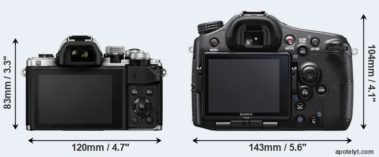 Comparison E-M10 II or A77 II rear