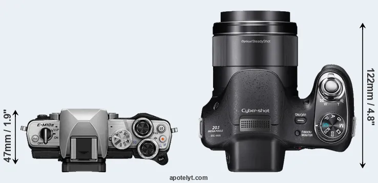 Compare E-M10 II versus H400 top