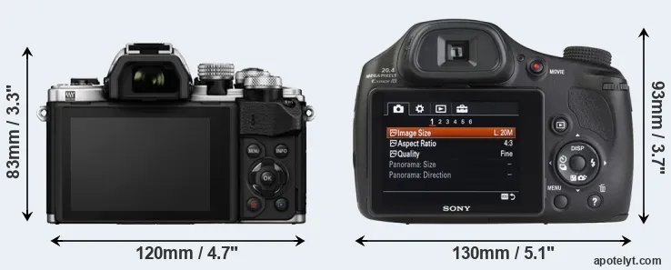 Comparison E-M10 II or HX350 rear