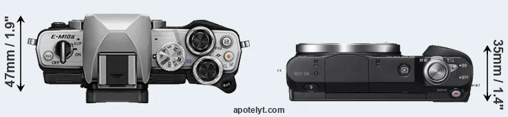 Compare E-M10 II versus NEX-3N top