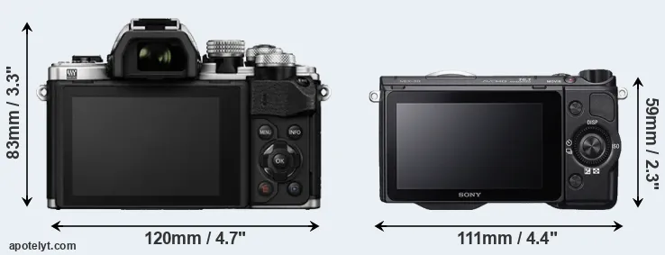 Comparison E-M10 II or NEX-5R rear