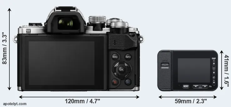 Comparison E-M10 II or RX0 II rear