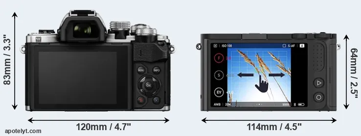 Comparison E-M10 II or M1 rear