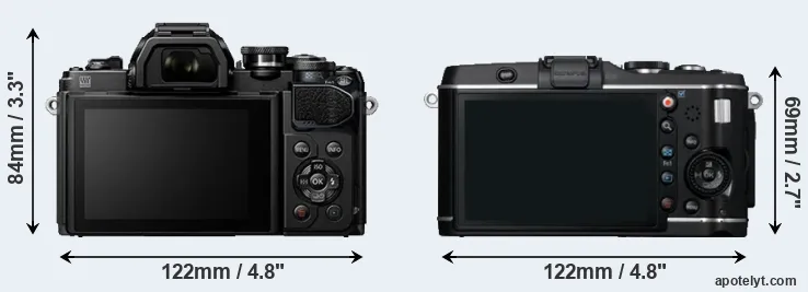 Comparison E-M10 III or E-P3 rear