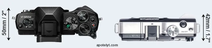 Compare E-M10 III versus E-PL1 top