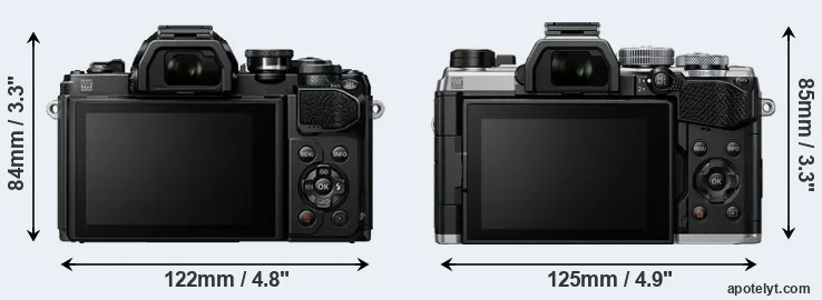 Comparison E-M10 III or OM-5 rear