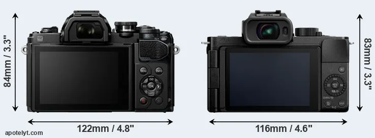 Comparison E-M10 III or G100 rear