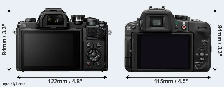 Comparison E-M10 III or G3 rear