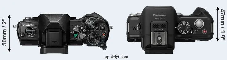 Compare E-M10 III versus G3 top
