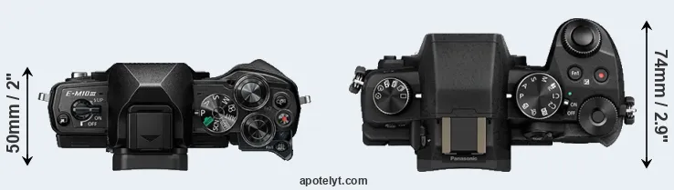 Compare E-M10 III versus G80 top