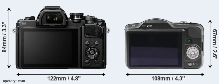 Comparison E-M10 III or GF3 rear