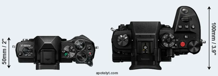 Compare E-M10 III versus GH6 top