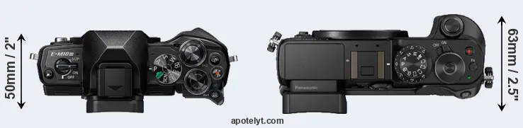 Compare E-M10 III versus GX8 top