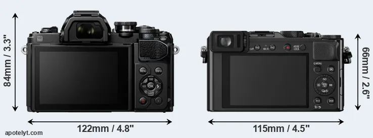 Comparison E-M10 III or LX100 rear
