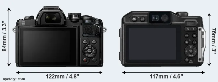 Comparison E-M10 III or TS7 rear
