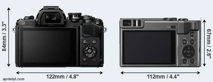 Comparison E-M10 III or TZ90 rear
