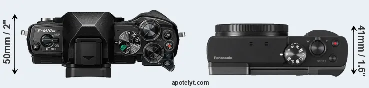 Compare E-M10 III versus TZ90 top